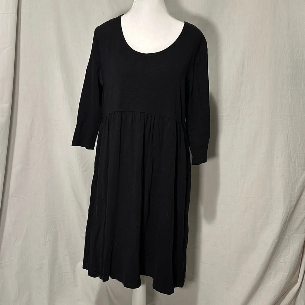 women's black half sleeve Matilda Jane scoop neck babydoll dress size large